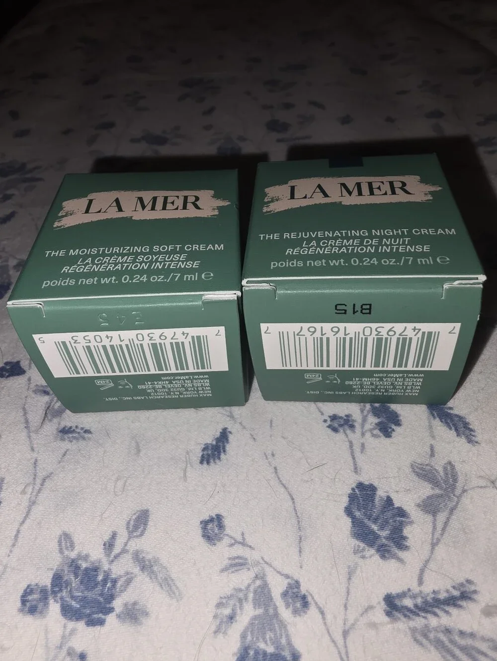 La Mer moisturizing soft cream and night cream duo .25 / 7 mL NIB